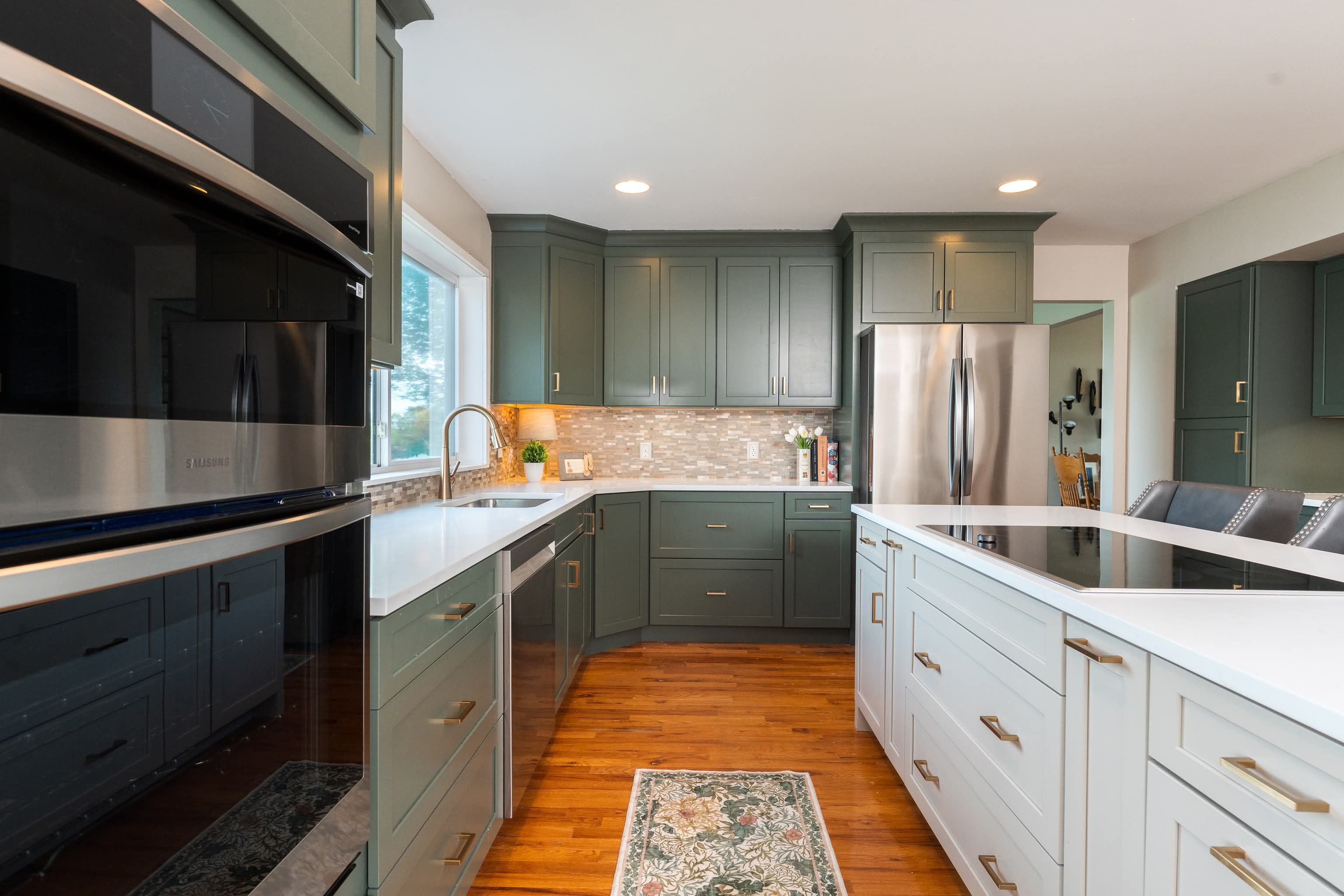 Sage Kitchen with Vanilla Island